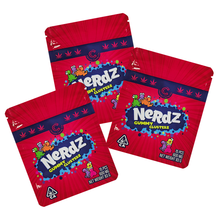 Custom Digital Printed Metallized Stand-Up Pouch Cannabis Gummy Clusters Gallery 3