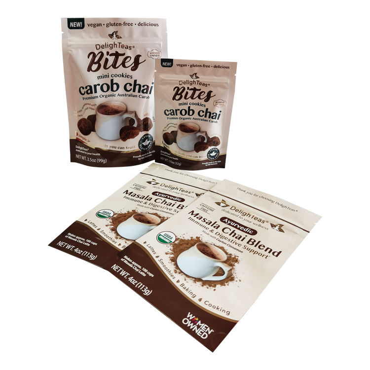 Custom Digital Printed Stand-Up Pouch (PET/VMPET/Anti-Static PE) with Zipper for 3.5oz Organic Cookies & Bakery Bites Gallery 2