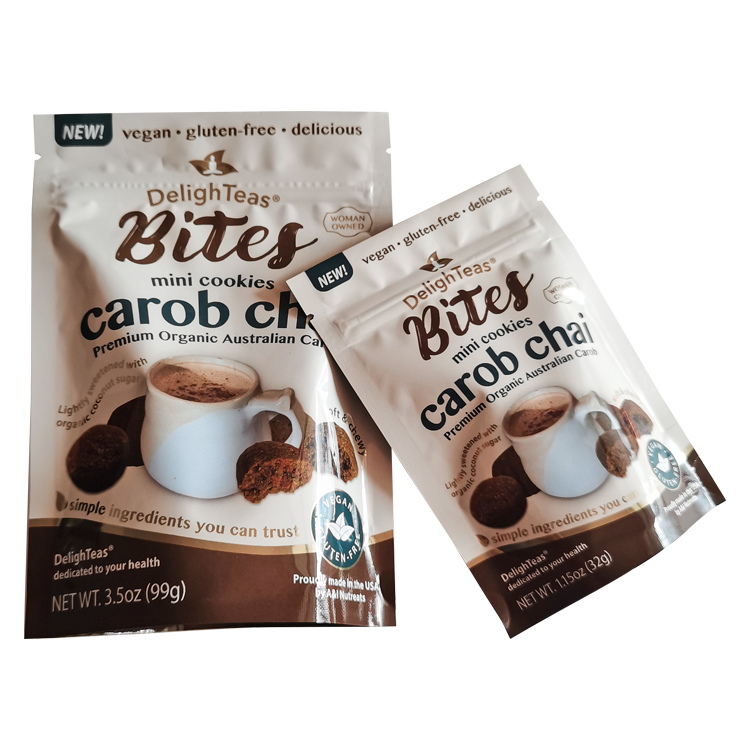 Custom Digital Printed Stand-Up Pouch (PET/VMPET/Anti-Static PE) with Zipper for 3.5oz Organic Cookies & Bakery Bites Gallery 3