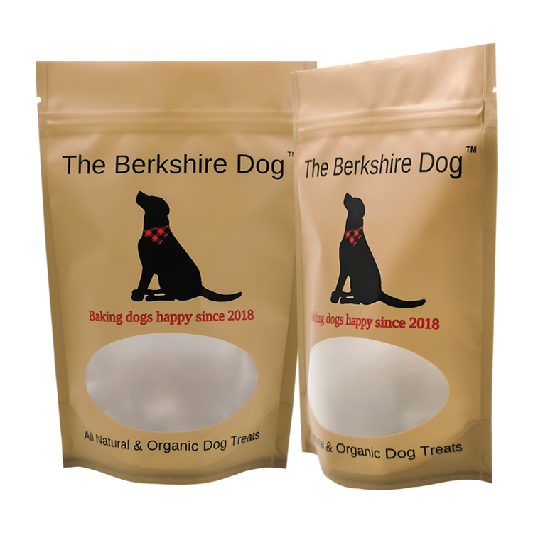 Custom Matte Stand-Up Pouch (120 Micron) with Oval Window for Premium Organic Dog Treats Gallery 3