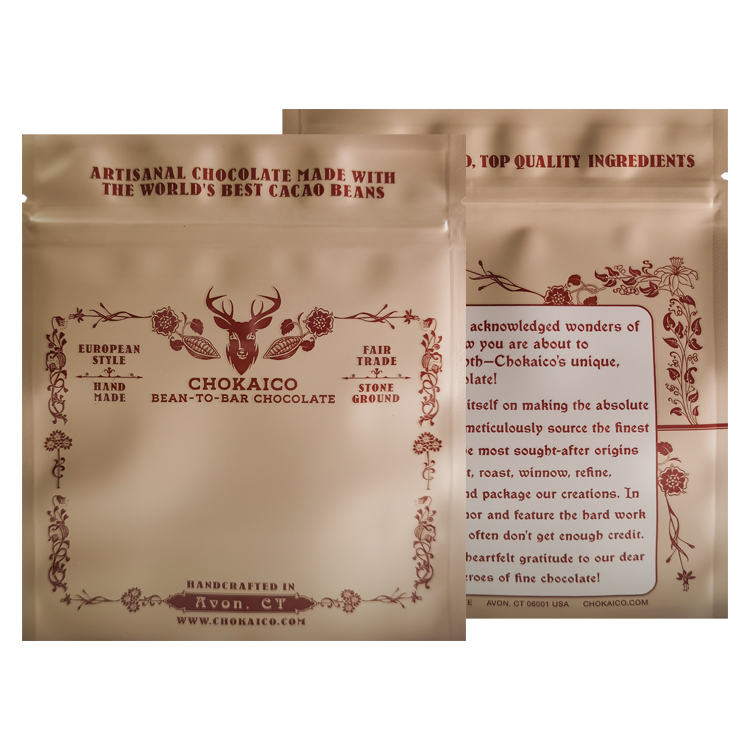 Custom Printed 100% Recyclable 3-Side Seal Pouch (Mono-PP) for Artisanal Bean-to-Bar Chocolates