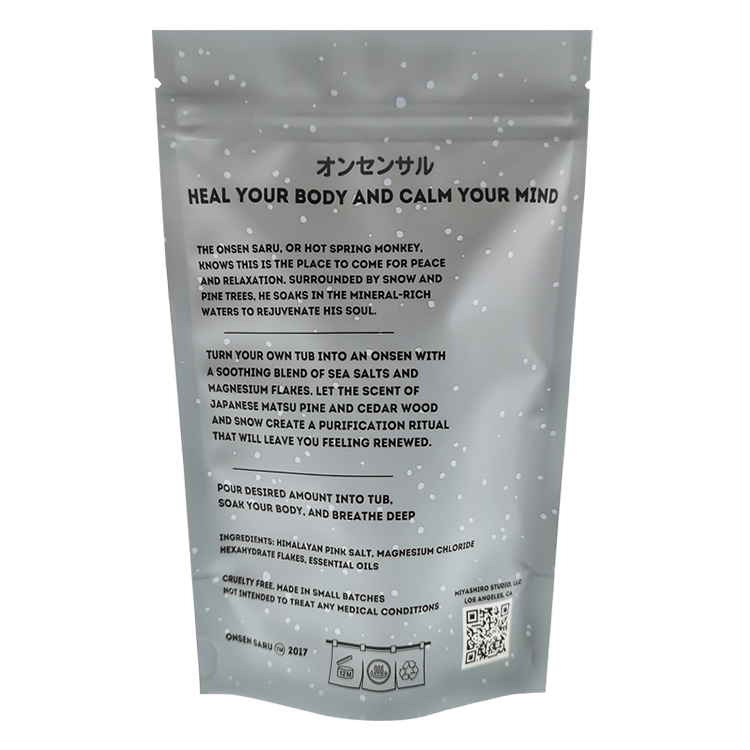 Custom Printed 100% Recyclable Stand-Up Pouch (Mono-PP) with Zipper for 8oz Bath Salts & Essential Oil Soaks Gallery 4