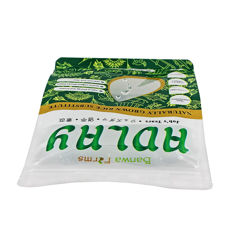 Custom Printed 1kg Flat Bottom Pouch (PET/NY/PE) with Teardrop Window for Rice & Ancient Grains Gallery 6