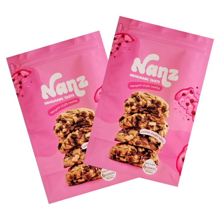 Custom Printed Flat Bottom Freezer Pouch (PET/VMPET/NY/Low-Temp PE) with Side Zipper for Frozen Cookie Dough Gallery 6
