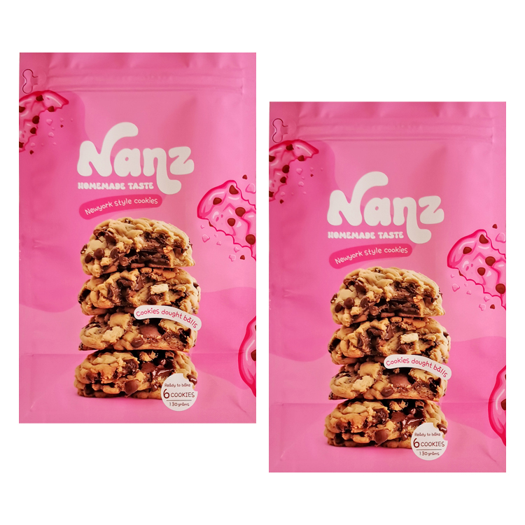 Custom Printed Flat Bottom Freezer Pouch (PET/VMPET/NY/Low-Temp PE) with Side Zipper for Frozen Cookie Dough Gallery 4