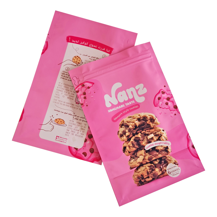 Custom Printed Flat Bottom Freezer Pouch (PET/VMPET/NY/Low-Temp PE) with Side Zipper for Frozen Cookie Dough Gallery 5
